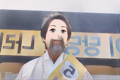 강기갑 웹툰 스타일 초상화