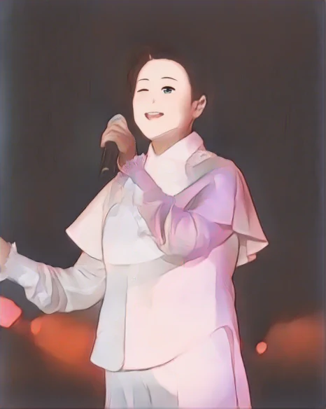 심수봉 웹툰 스타일 초상화