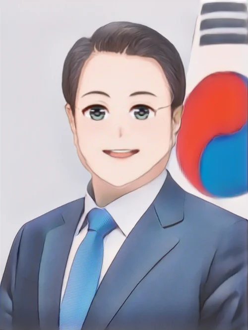 문재인 웹툰 스타일 초상화