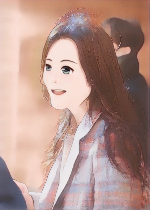 한지민 웹툰 스타일 초상화