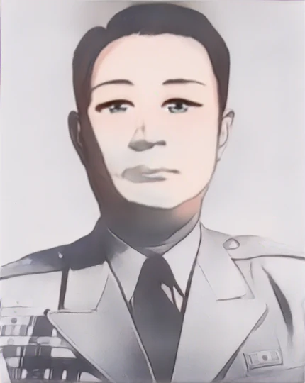 백선엽 웹툰 스타일 초상화
