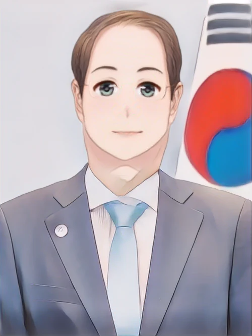 한덕수 웹툰 스타일 초상화