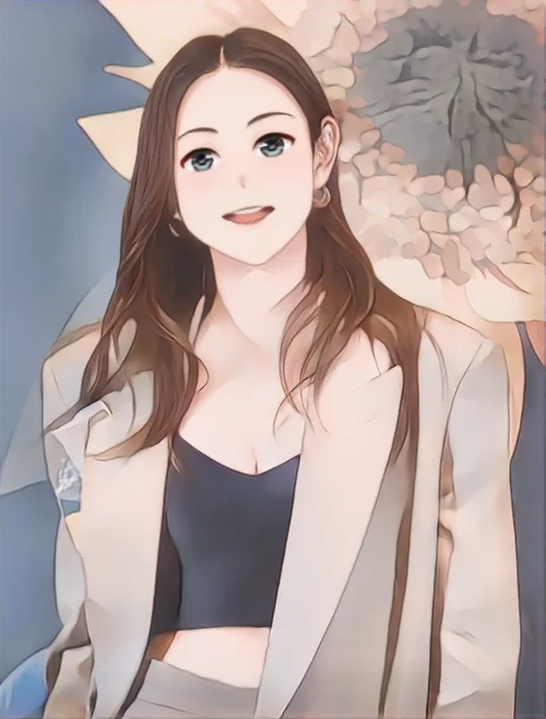 한혜진 웹툰 스타일 초상화