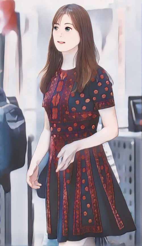 한효주 웹툰 스타일 초상화